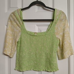 FREE PEOPLE Lime Blouse - Size L